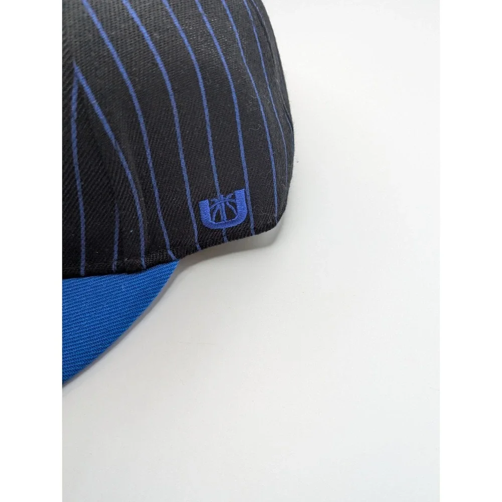 NWT Ultra Game Philadelphia 76ers‎ Hat Cap Pinstripe Black Blue Snapback NBA